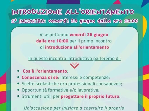 Vi aspettiamo venerdì 26 giugno dalle ore 10:00 per il primo incontro sul servizio di Orientamento di DesTEENazione Vi aspettiamo venerdì 26 giugno dalle ore 10:00 per il primo incontro sul servizio di Orientamento di DesTEENazione